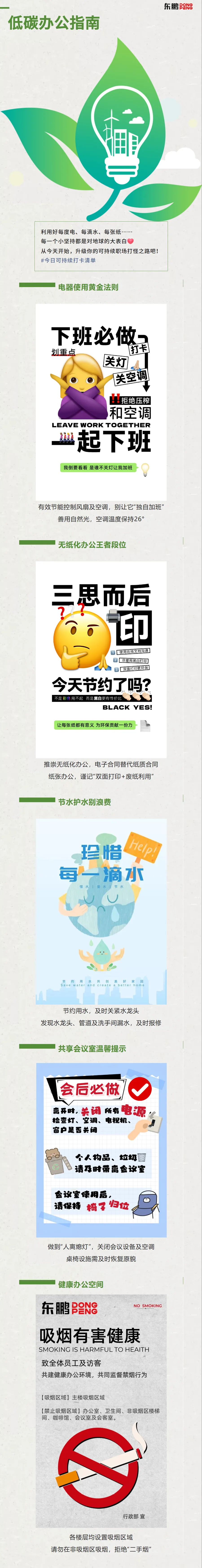 低碳办公指南传播长图